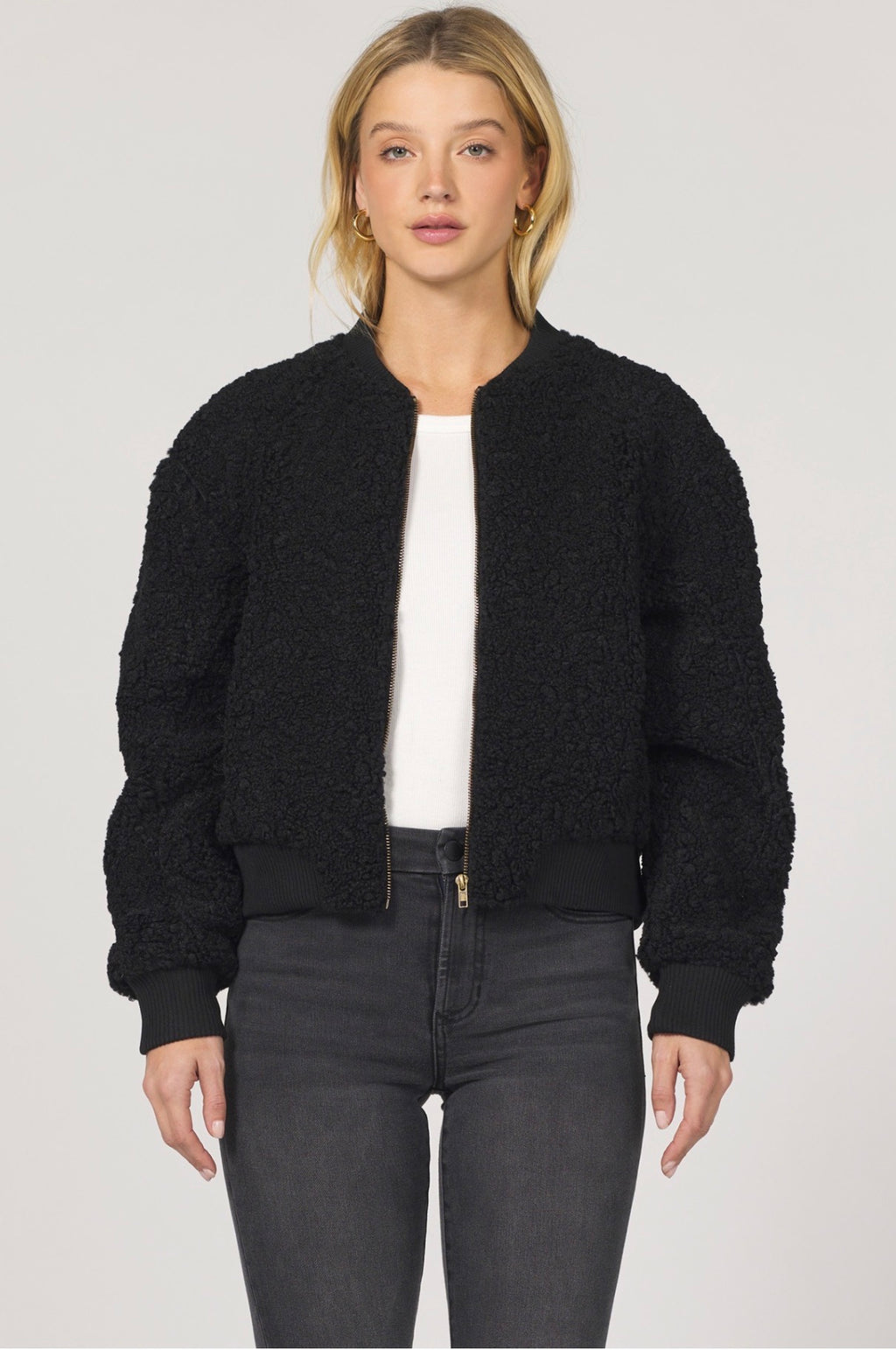 BLACK SHERPA JACKET | DEAR JOHN