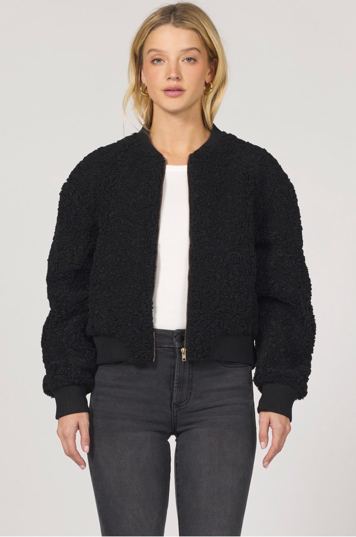 BLACK SHERPA JACKET | DEAR JOHN