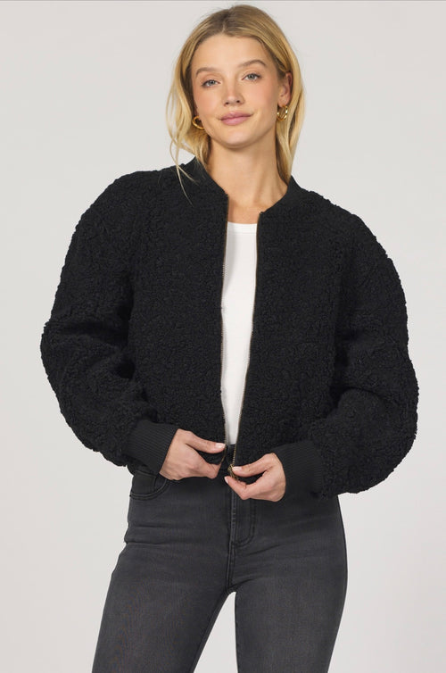 BLACK SHERPA JACKET | DEAR JOHN