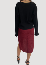 Load image into Gallery viewer, Maroon Midi Skirt
