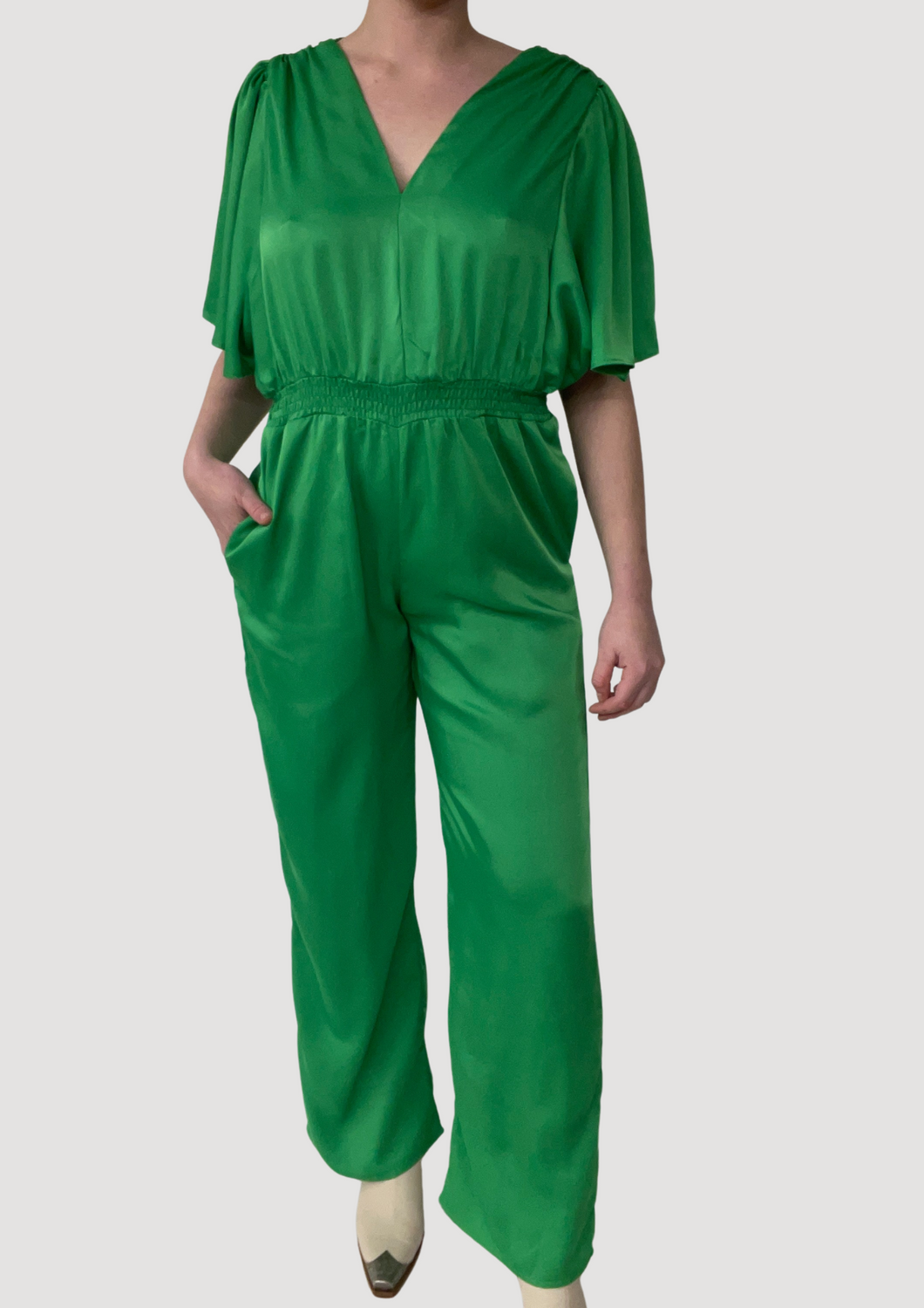 Green jumpsuit